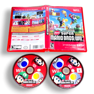 New Super Mario Bros. Wii (Wii) TWO DISC LOT