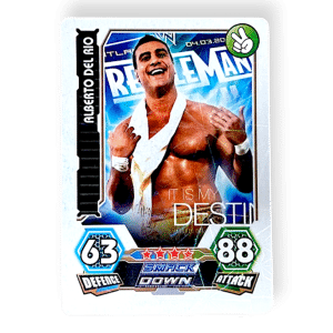 Alberto Del Rio Variant Trading Card (WWE Slam Attax)