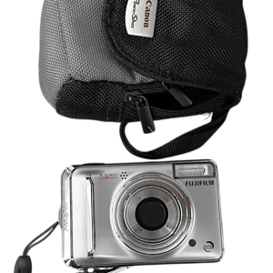 Fujifilm Silver Compact Digital Camera with Case - Cameras
