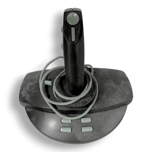 Vintage Flight Joystick with Green Buttons