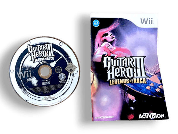 WIRELESS Guitar Hero White Guitar Controller + Game (Wii) - Image 3