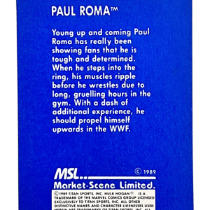 Paul Roma - 1989 WWF Superstars Series 2 #17/20