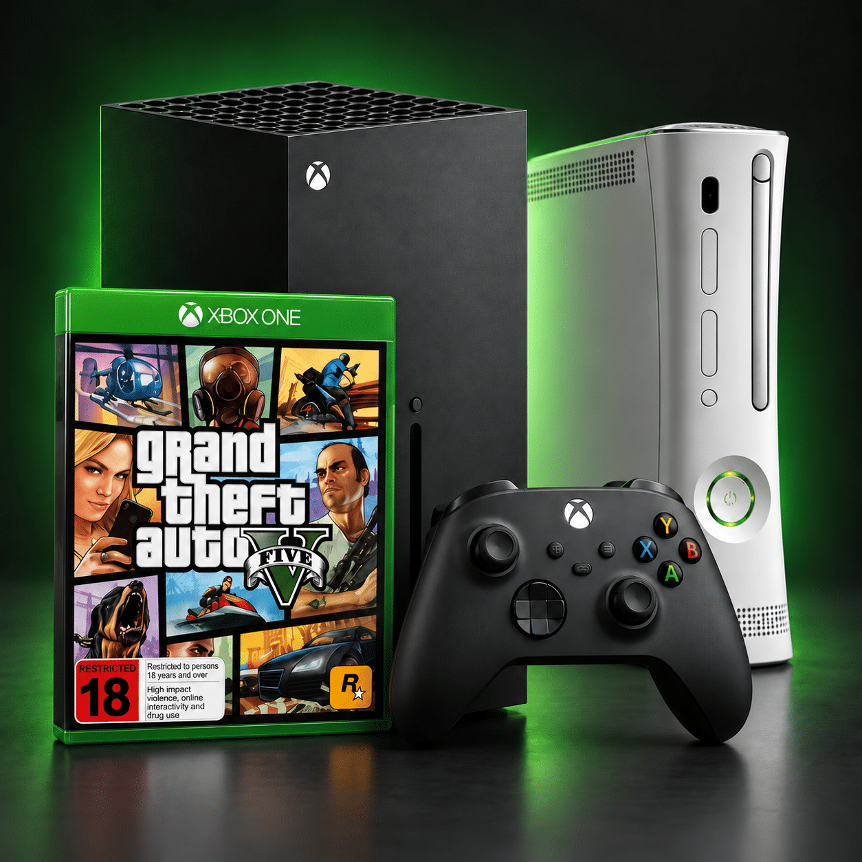 Xbox gaming hardware with GTA V